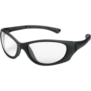 MCR Safety PA110AF Plasma&#153; Safety Glasses,Black, Clear, Anti-Fog