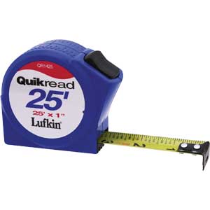 Cooper Tools QR1425 Quikread&reg; Power Return Tape Measure, 1&#34; x 25&#39;