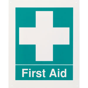 &#34;First Aid&#34; Rigid Plastic Sign