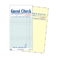 Royal Paper Products GC7000-2 Non Carbon Guest Checks, 17 Lines, Green