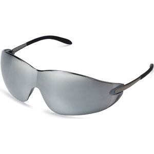 MCR Safety S2117 Blackjack&reg; Safety Glasses,Metal,Silver Mirror