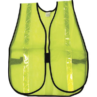 MCR Safety S220R General Purpose Lime Safety Vest w/ Lime Stripes