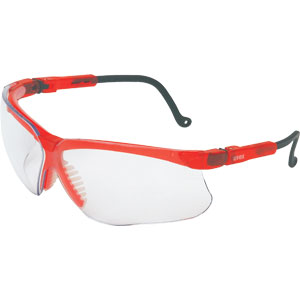 Sperian S3601 Uvex&reg; Genesis Safety Glasses,Red, Espresso