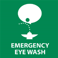 National Marker S50R Emergency Eye Wash Sign w/Graphic