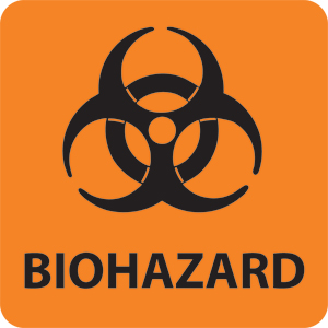 National Marker S52RL 3&#34; x 3&#34; Biohazard Warning Labels, 500/Roll