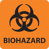 National Marker S52RL 3" x 3" Biohazard Warning Labels, 500/Roll