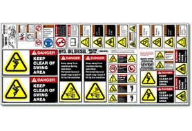 EXSS Equipment Safety Decals, Excavator Safety Sheet 