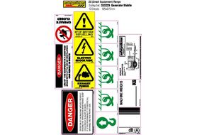 SESS25 Equipment Safety Decals, Generator (Mobile) Safety Sheet