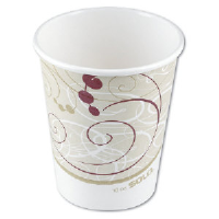 Solo Cup 410SMSYM 10 Ounce Symphony Squat Paper Hot Cups