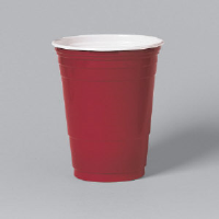 Solo Cup P16RLR Plastic Party Cold Cups, 16 Ounce Red