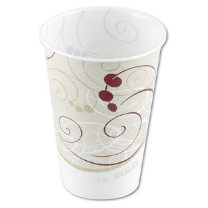 Solo Cup R53SYM 5 Ounce Symphony&#8482; Design Wax-Coated Paper Cold Cups