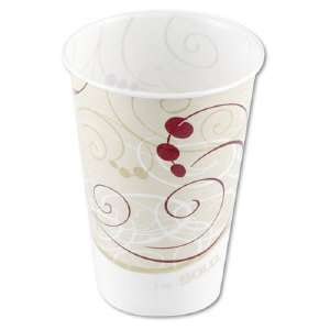 Solo Cup R7NSYM 7 Ounce Symphony&#8482; Design Wax-Coated Paper Cold Cups