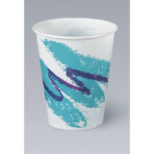 Solo Cup S16J 16 Ounce Jazz&#174; Squat Wax-Coated Paper Cold Cups