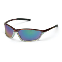 MCR Safety SH13G Shock® Eyewear,Chameleon/Clear Chrome,Emerald Mirror