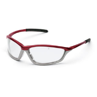 MCR Safety SH140AF Shock® Safety Glasses,Crimson/Stone,Clear, Anti-Fog