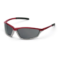 MCR Safety SH142AF Shock® Safety Glasses,Crimson/Stone,Gray, Anti-Fog