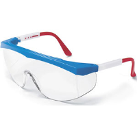 MCR Safety SS130 Stratos® Safety Glasses,Red/White/Blue,Clear