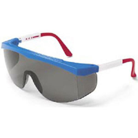 MCR Safety SS132 Stratos® Safety Glasses,Red/White/Blue,Gray