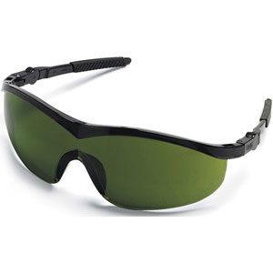 MCR Safety ST1130 Storm&reg; Safety Glasses,Black,Green Shade 3.0