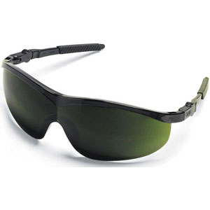 MCR Safety ST1150 Storm&reg; Safety Glasses,Black,Green 5.0