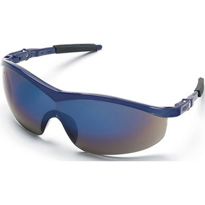 MCR Safety ST128 Storm&reg; Safety Glasses,Navy,Blue Mirror