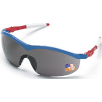 MCR Safety ST142 Storm® Safety Glasses,Red/White/Blue,Gray