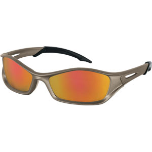 MCR Safety TB12R Tribal&#153; Safety Glasses,Champagne/Vent,Fire Mirror