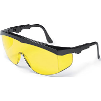 MCR Safety TK114 Tomahawk® Safety Glasses,Black,Amber