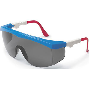 MCR Safety TK132 Tomahawk&reg; Eyeglasses,Red/White/Blue,Gray
