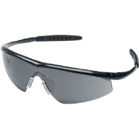 MCR Safety TM112 Tremor® Protective Glasses,Onyx Frame,Gray