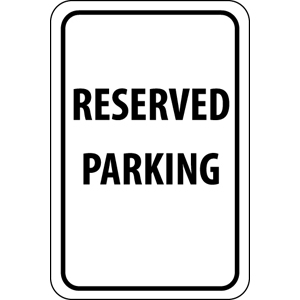 National Marker TM5G Reserved Parking Sign,18x12&#34;, .040 Alum.