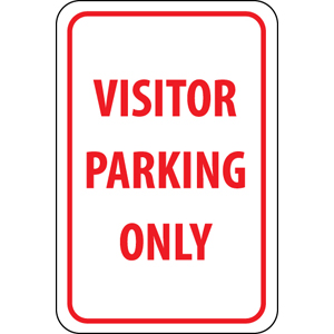 National Marker TM7G Visitor Parking Only Sign,18x12&#34;, .040 Alum.