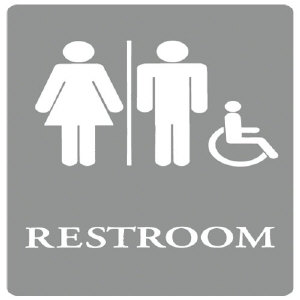 U.S. Stamp &amp; Sign 4811 Handicap Restroom ADA Sign