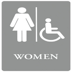 U.S. Stamp &amp; Sign 4814 Handicap Women Restroom ADA Sign