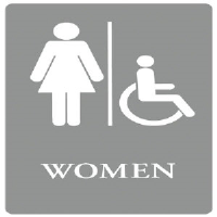 U.S. Stamp & Sign 4814 Handicap Women Restroom ADA Sign