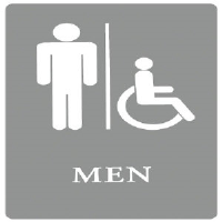 U.S. Stamp & Sign 4815 Handicap Men Restroom ADA Sign