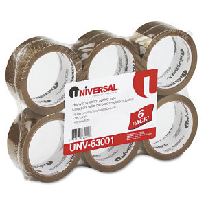 Universal Office Products 63001 Box Sealing Tape, 1.85 Mil, Tan