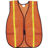 MCR Safety V211R Orange Safety Vest with Reflective Striping