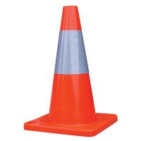 TruForce TC186 Economy Traffic Cone w/ 6" Reflective Collar, 18", 2 lb