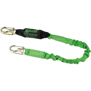 Sperian 913SS/6FTGN Miller StretchStop&reg; Lanyards w/SofStop&reg;,1Leg