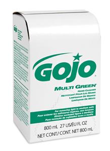 Gojo 9172-12 Multi Green&reg; Hand Cleaner, 800ml Bag, 12/Cs.