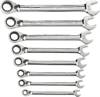 Gearwrench 9533N 8 Pc. Rev. Non-Capstop Combination Ratcheting Wrench Set-SAE