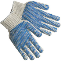 MCR Safety 9660SMB Reg. Wt. Cotton/Poly,2-Side Dotted Knits,S,(Dz.)