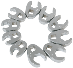 Sunex 9710M 10 Pc. 3/8&#34; Flare Nut Crowfoot Wrench Set 