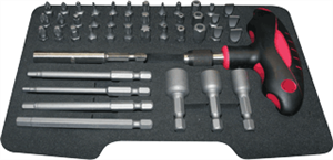 Sunex 9745 45 Pc. Bit Set w/ T-Handle Bit Driver