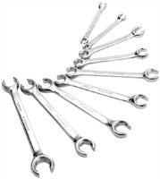 Sunex 9809 9 Pc. SAE/Metric Flare Nut Wrench Set