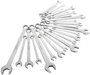 Sunex 9917MPR 25 Pc. Full Polished Long Pattern Wrench Set