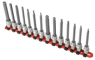 Sunex 9921 14 Pc. 3/8&quot; Dr. Long Metric Ball Hex &amp; Hex Bit Socket Set