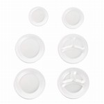 Dart 9PWC Concorde&reg; Foam Plastic Plates, 9&#34;, 500/Cs.