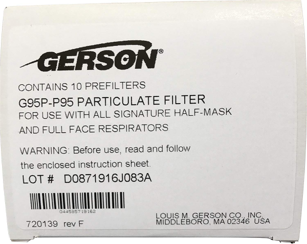 Gerson G95P P95 Respirator Filters Gerson G95P P95 Respirator Filters